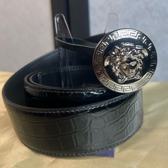versace crocodile belt